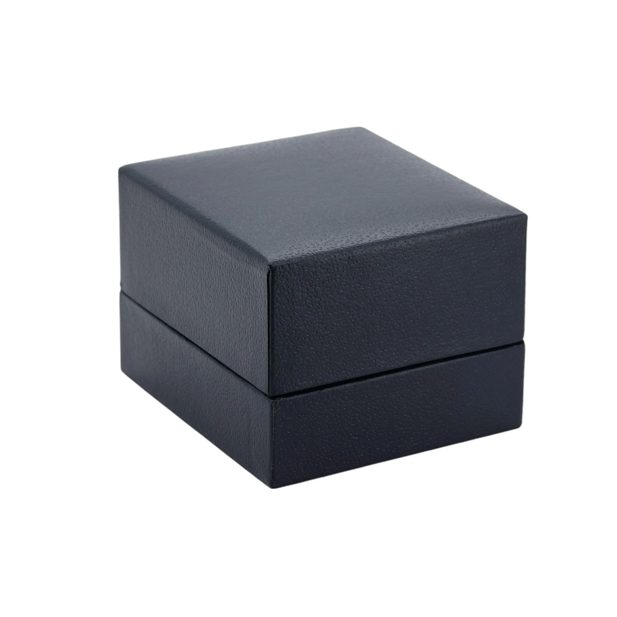 🆕📦 Leatherette Box for Earring / Pendant. Inner Satin Lid & Flock Base (Dark Blue Outer, White Inner)