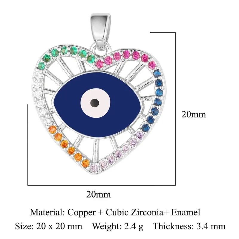 1 Piece Copper Zircon 18K Gold Plated Geometric Heart Shape Flower