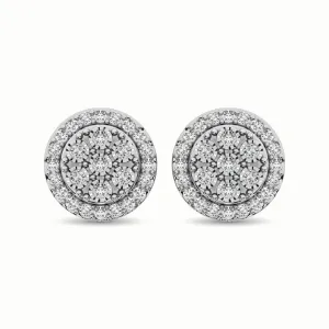 10K White Gold 1/2 Ct.Tw. Diamond Stud Earrings