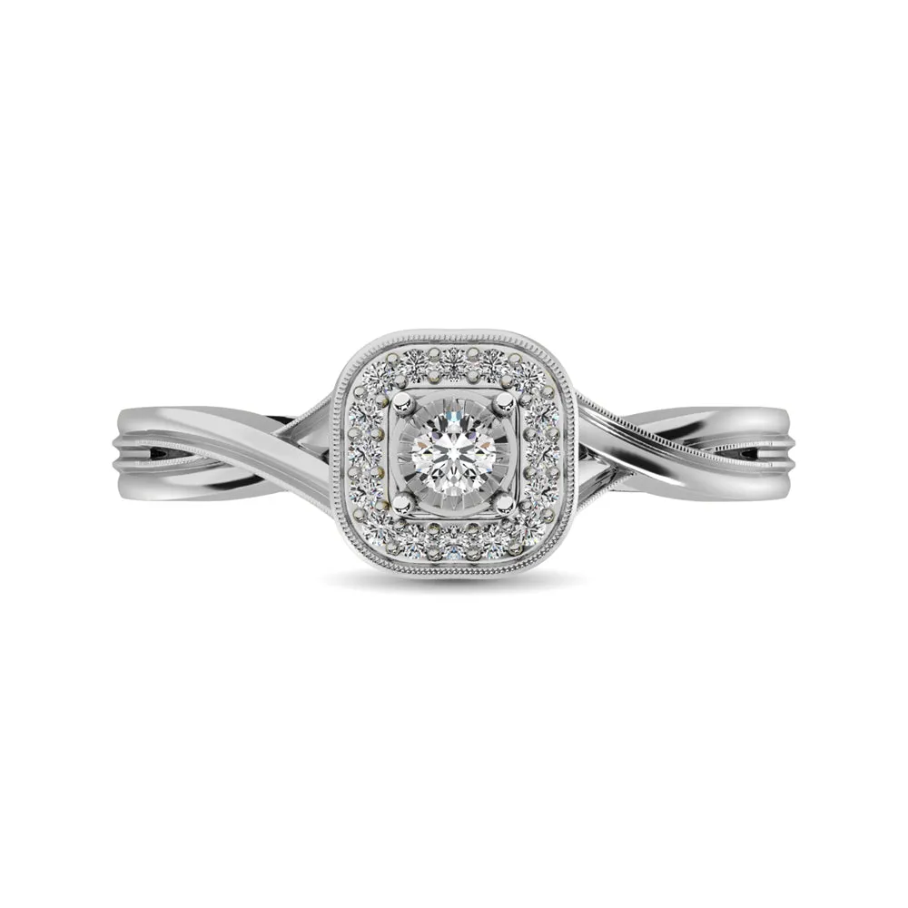 10K White Gold Diamond 1/6 Ct.Tw. Promise Ring