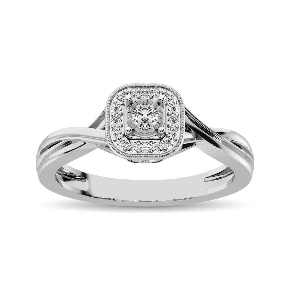 10K White Gold Diamond 1/6 Ct.Tw. Promise Ring