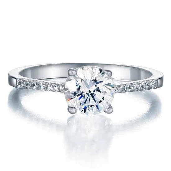 1.25 CT Created Diamond Engagement Ring