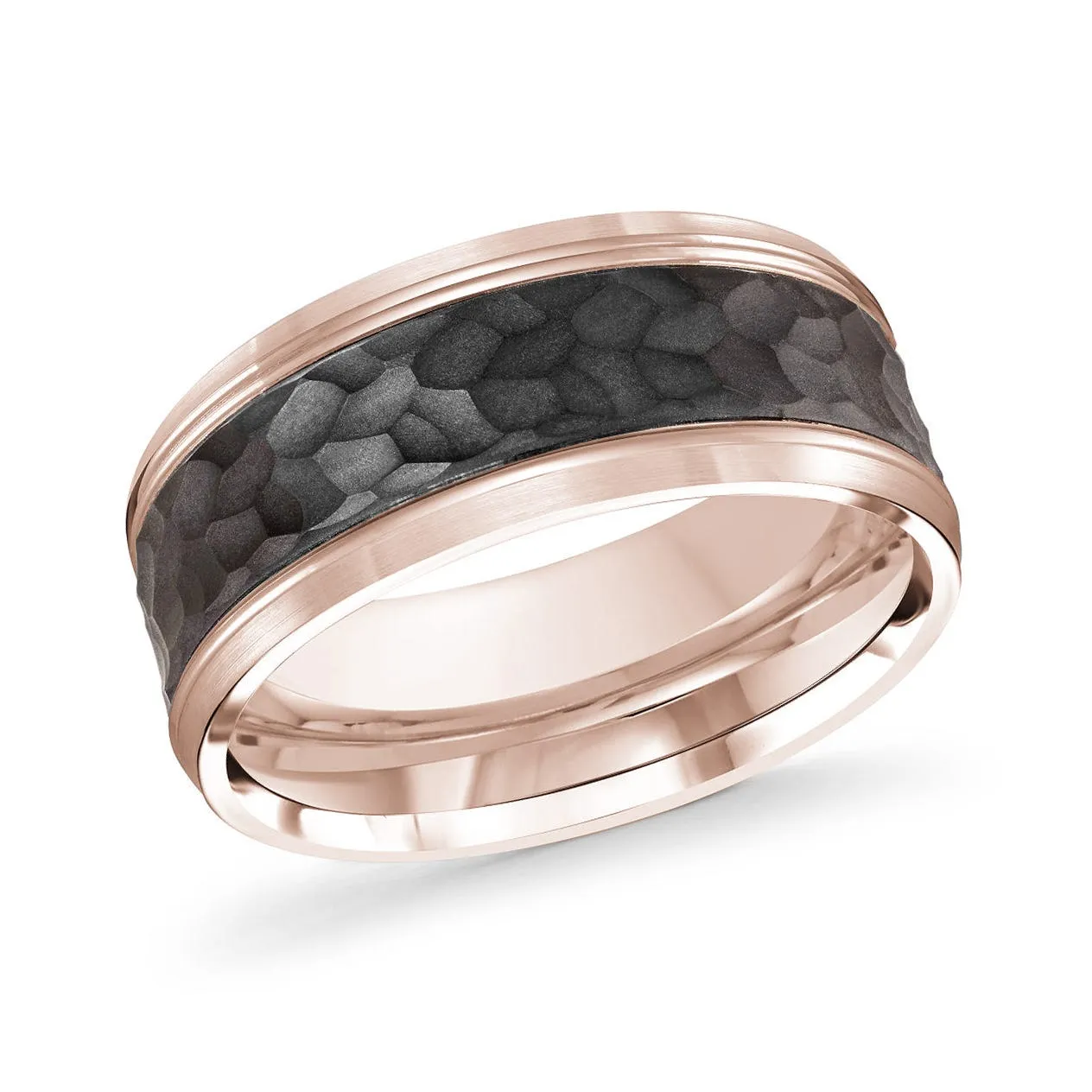 14K Rose Gold Ring from the Noir Collection by Malo - MRDA-121-7P