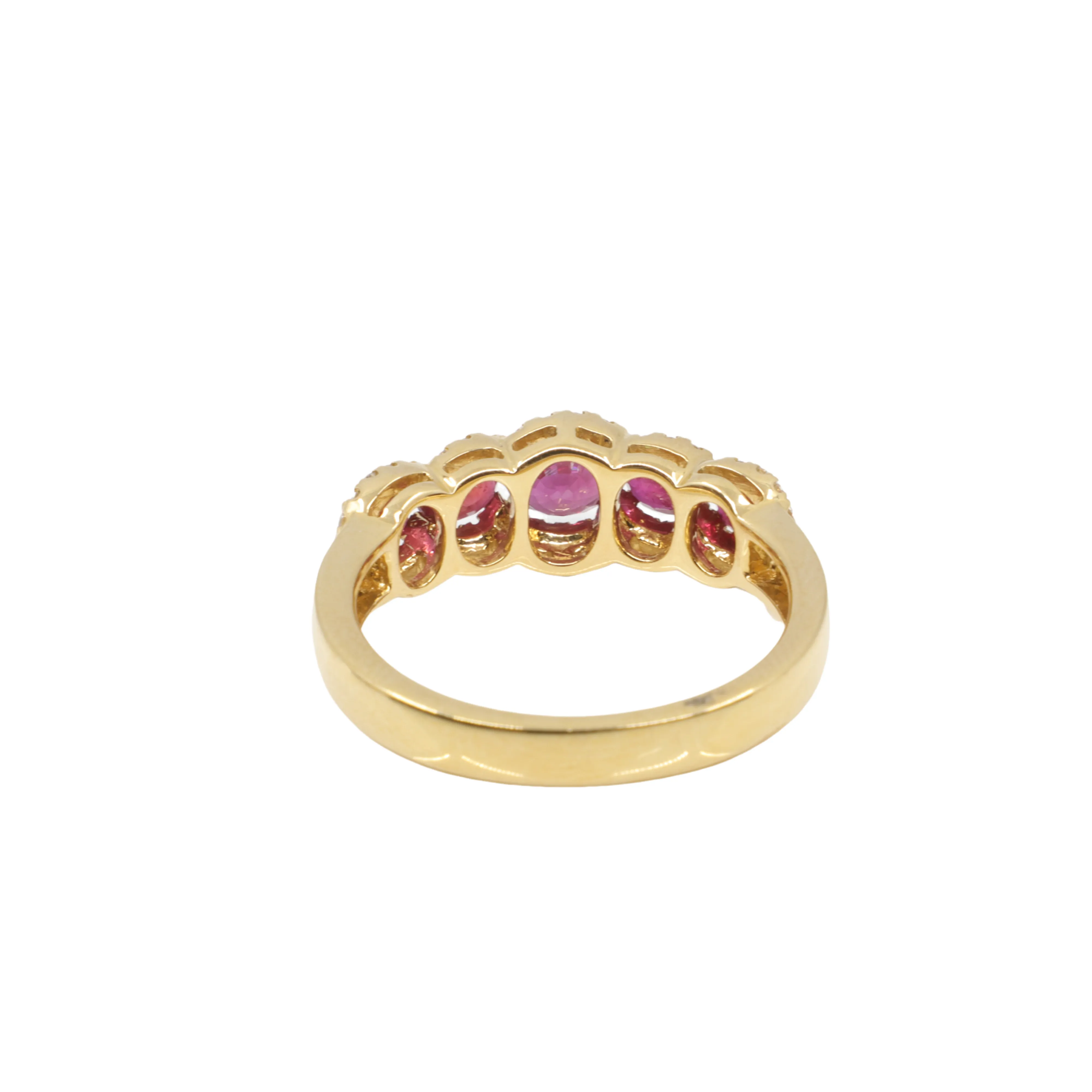 18K yellow Gold Ruby and Diamond Ring - 20752811