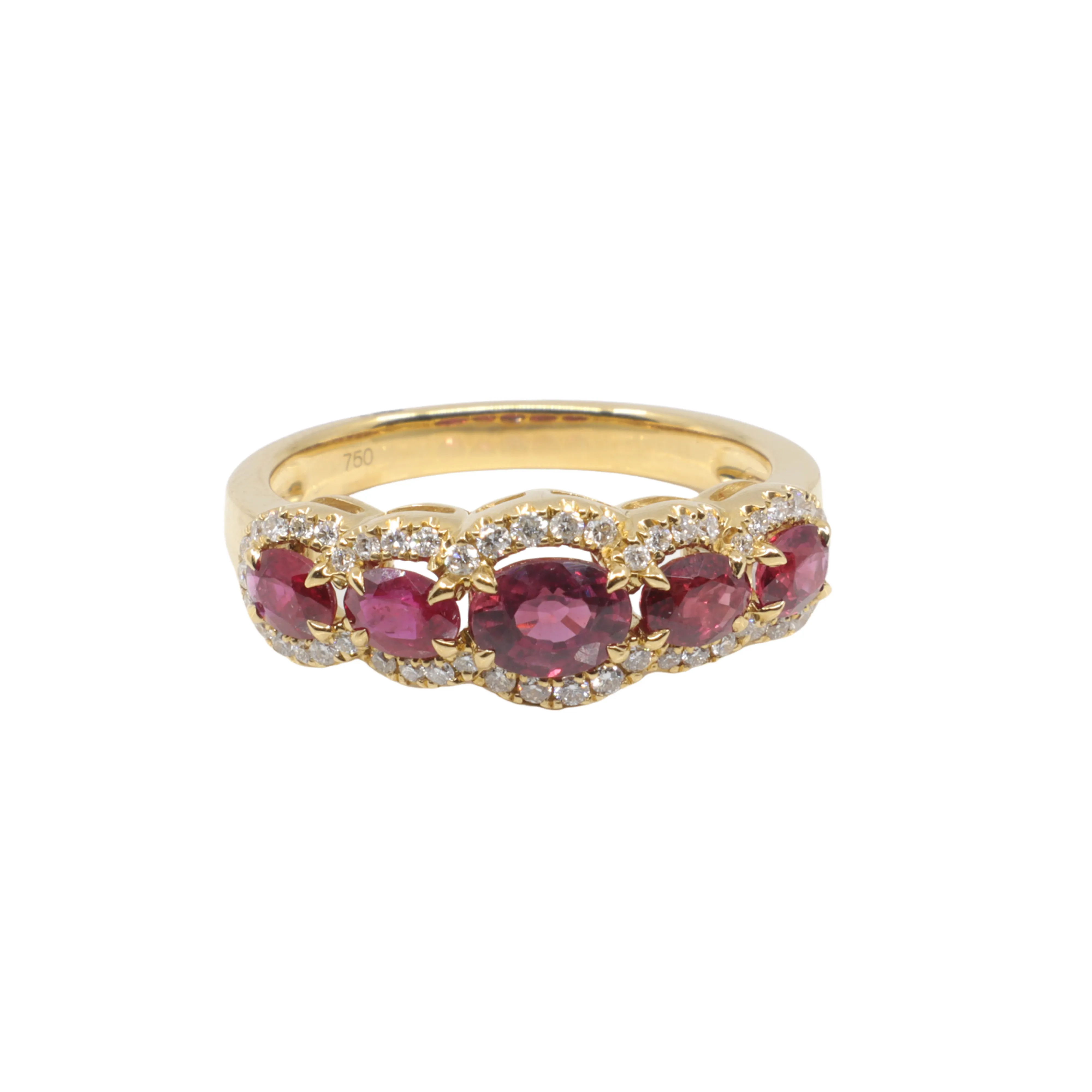 18K yellow Gold Ruby and Diamond Ring - 20752811