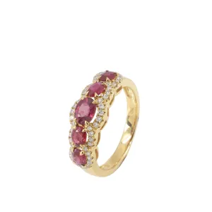 18K yellow Gold Ruby and Diamond Ring - 20752811