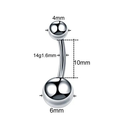 1PC Titanium Navel Piercings Belly Button Rings 14G Curved Barbell Pircing Ombligo Nombril Navel Earrings Sexy Body Jewelry