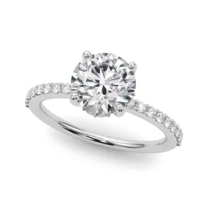 2.42 ct tw Lab Grown Diamond Ring with Hidden Halo