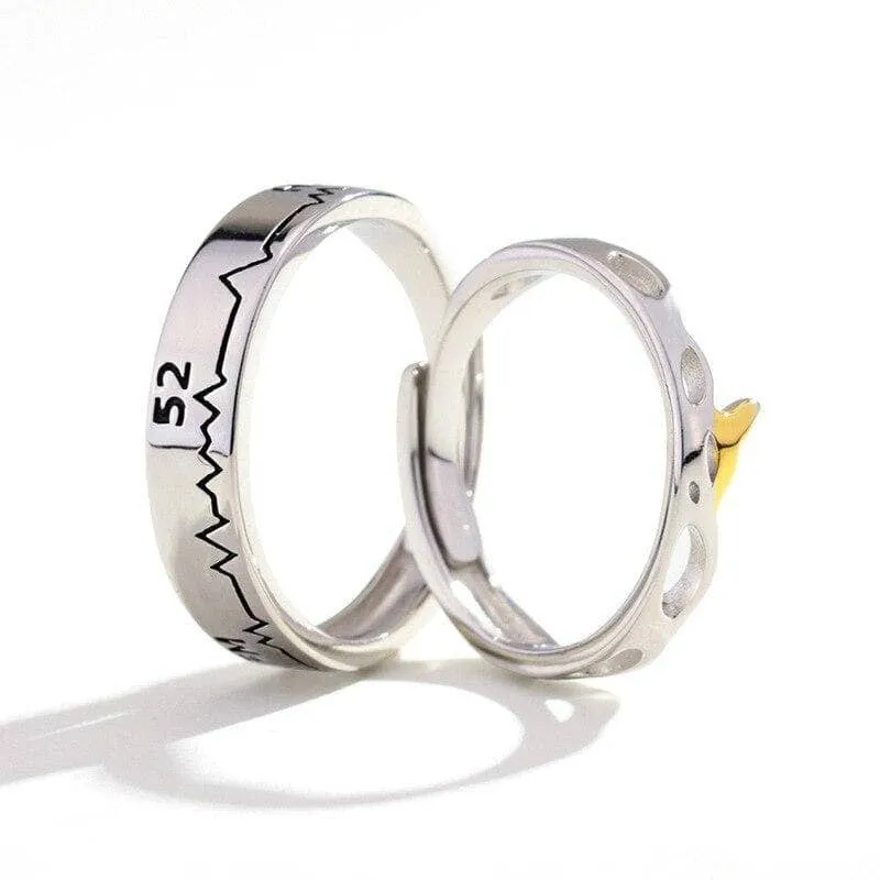 52 HZ Whale Couple Adjustable Ring