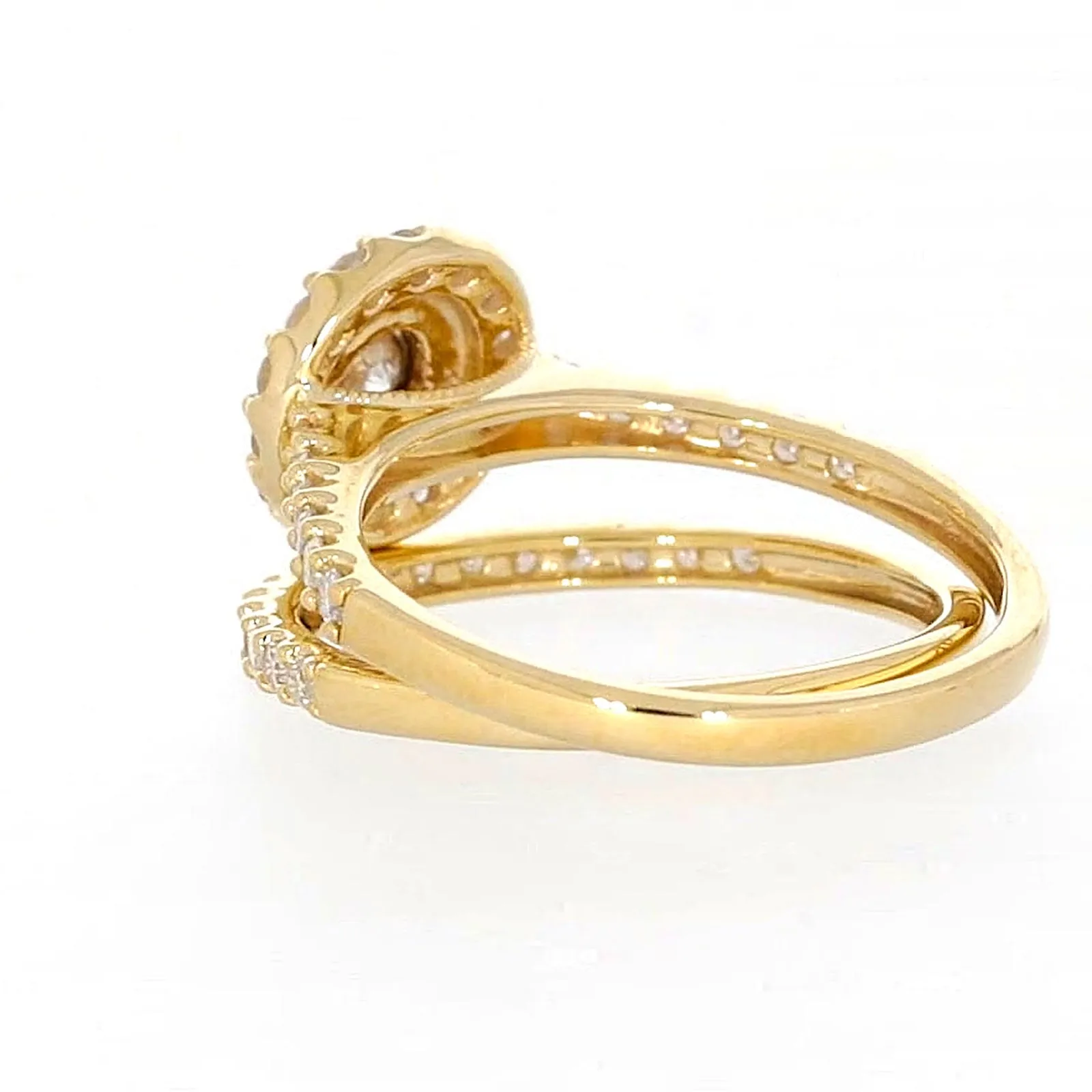 9ct Yellow Gold Round Brilliant Cut with 3/4 CARAT tw of Diamonds Ring