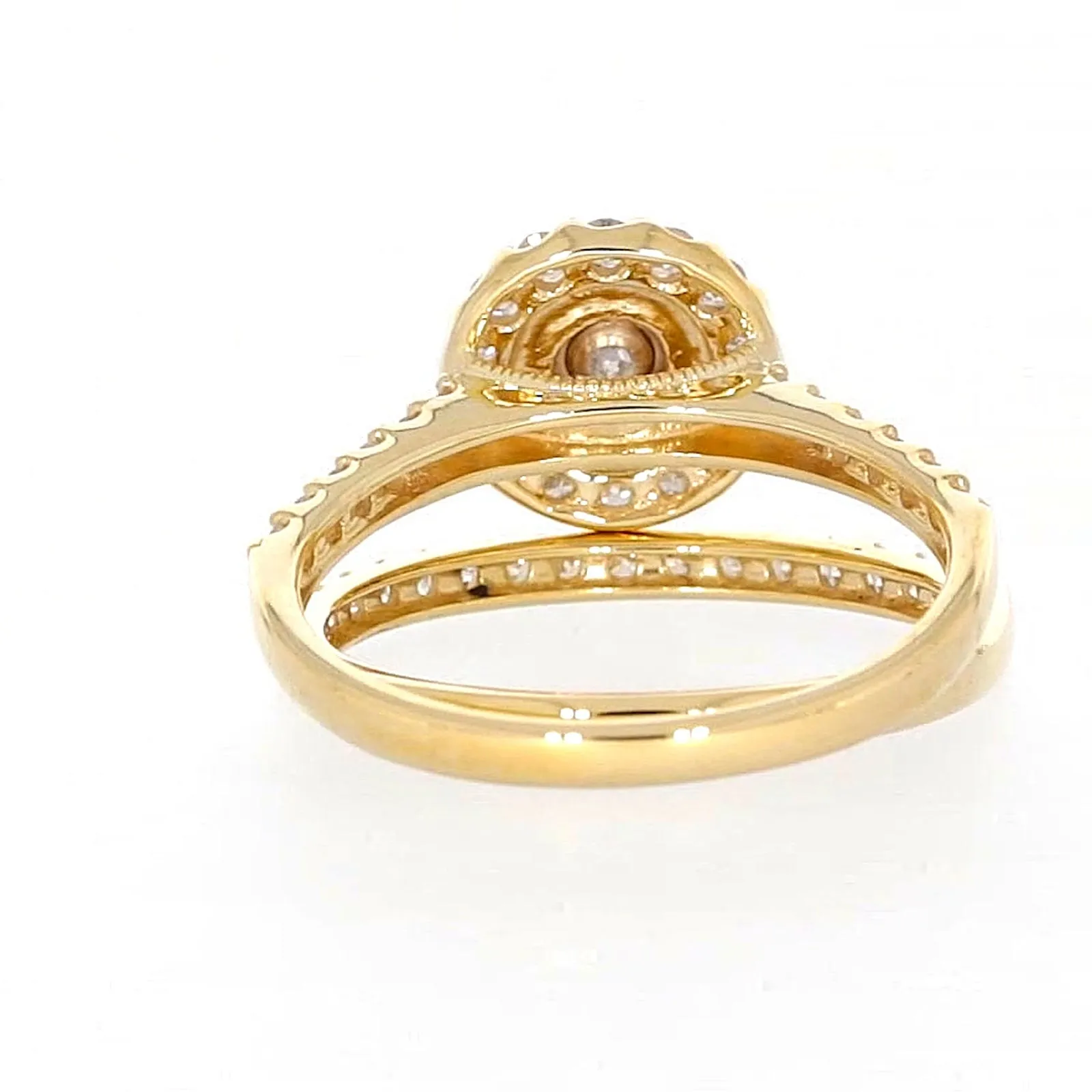 9ct Yellow Gold Round Brilliant Cut with 3/4 CARAT tw of Diamonds Ring