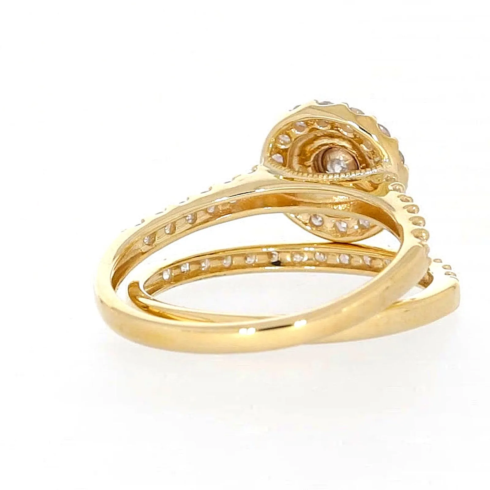 9ct Yellow Gold Round Brilliant Cut with 3/4 CARAT tw of Diamonds Ring