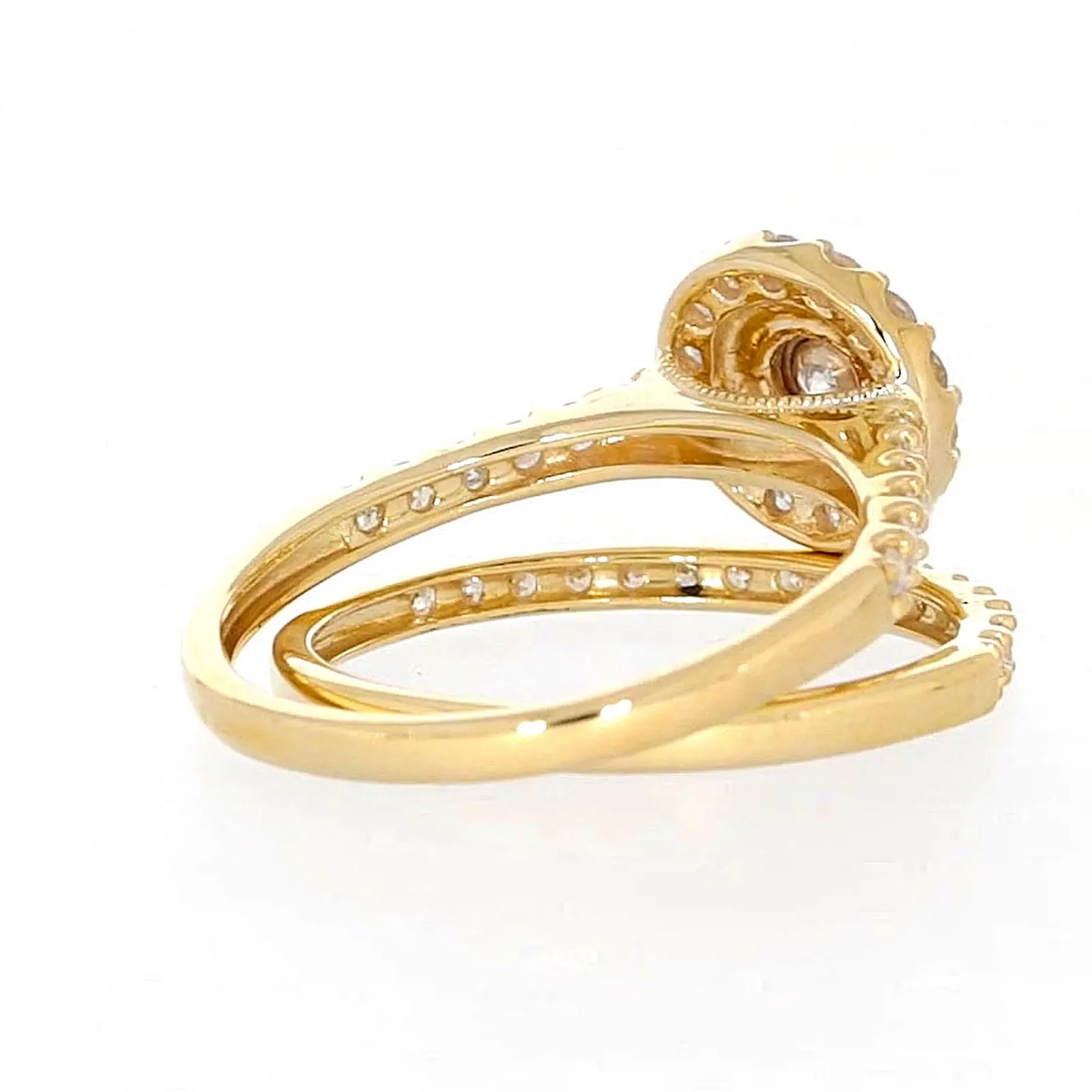 9ct Yellow Gold Round Brilliant Cut with 3/4 CARAT tw of Diamonds Ring