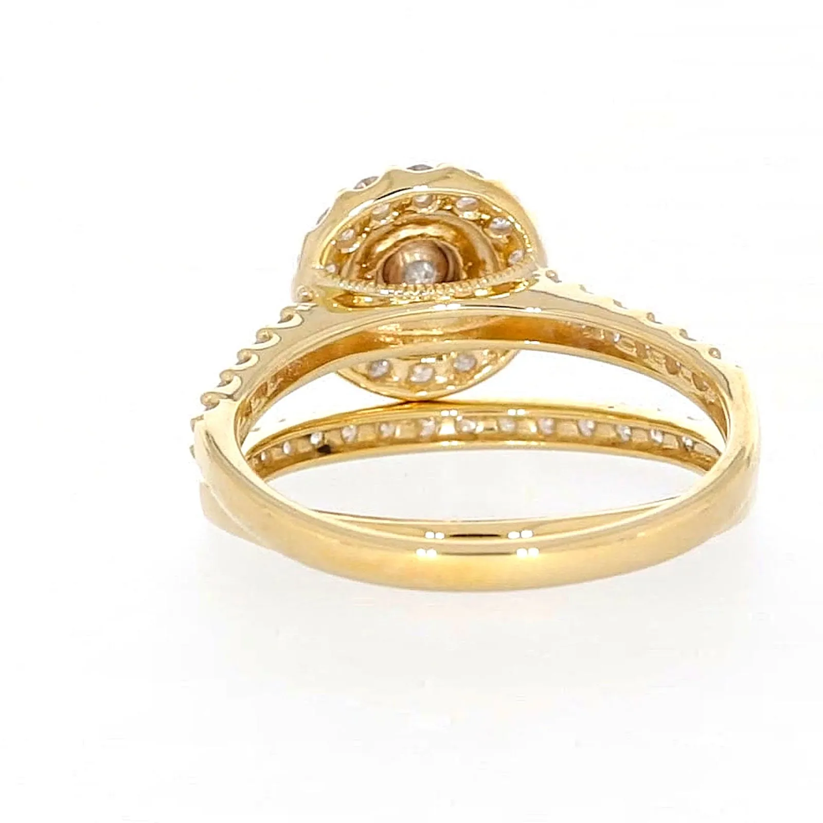 9ct Yellow Gold Round Brilliant Cut with 3/4 CARAT tw of Diamonds Ring