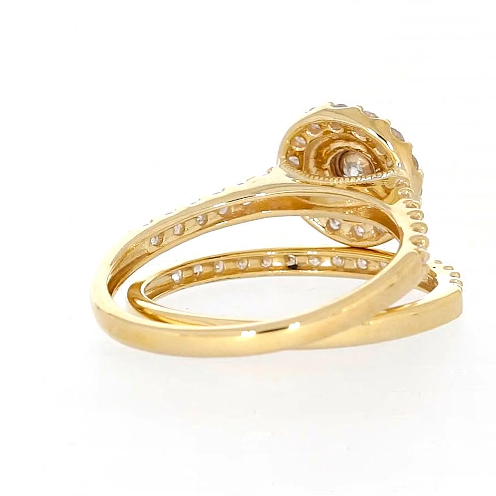 9ct Yellow Gold Round Brilliant Cut with 3/4 CARAT tw of Diamonds Ring