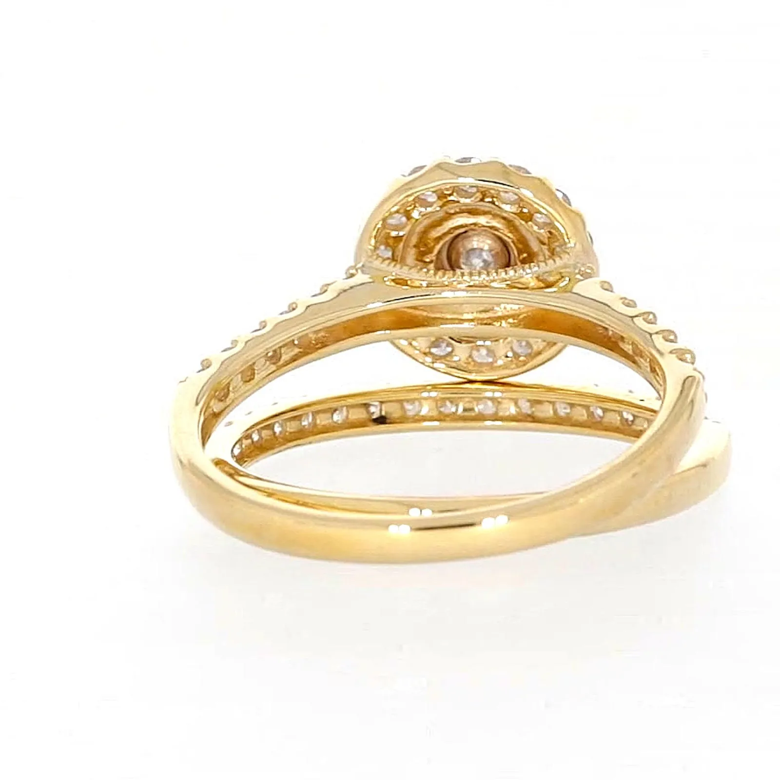 9ct Yellow Gold Round Brilliant Cut with 3/4 CARAT tw of Diamonds Ring