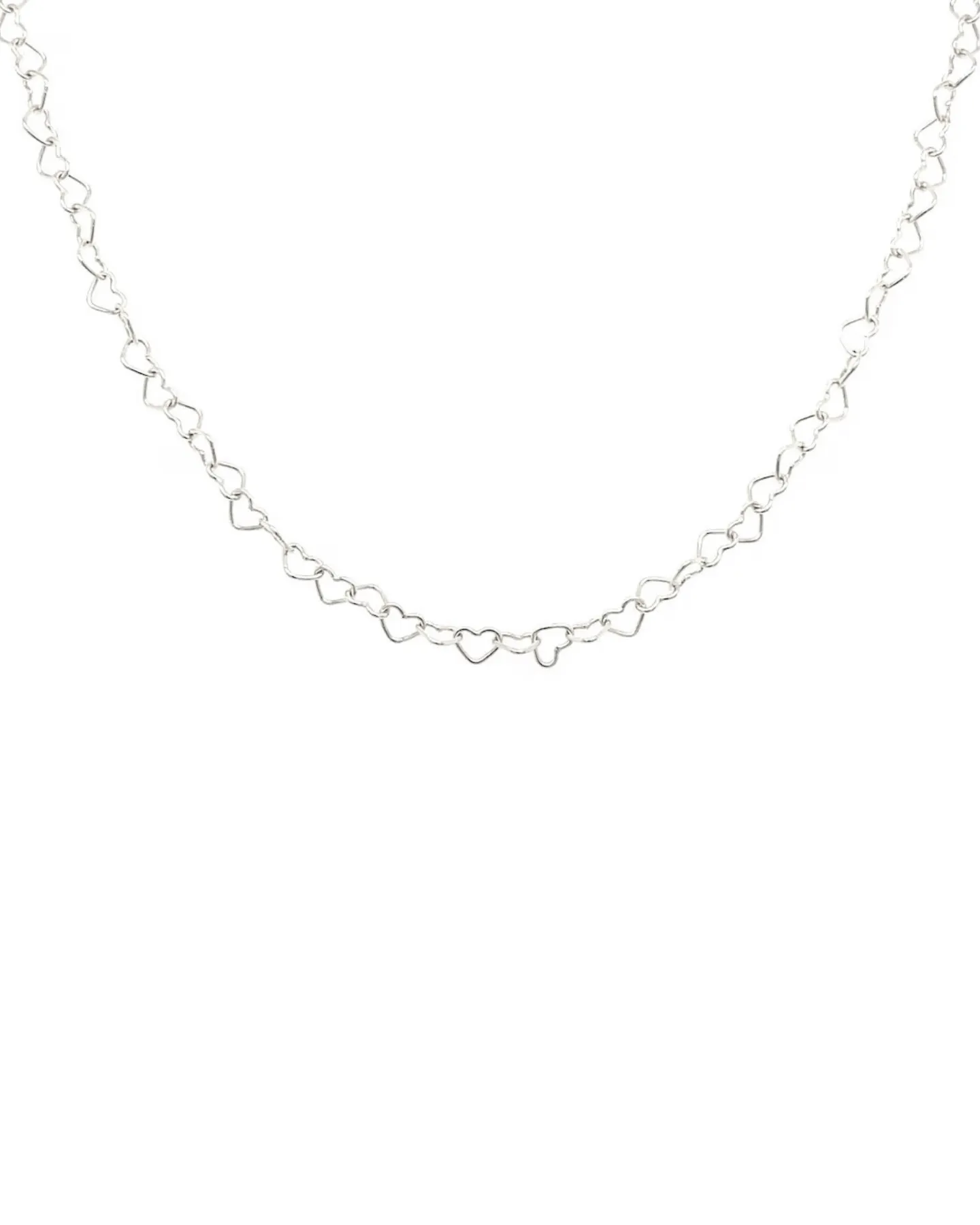 Adorned Heart Layering Necklace in Silver