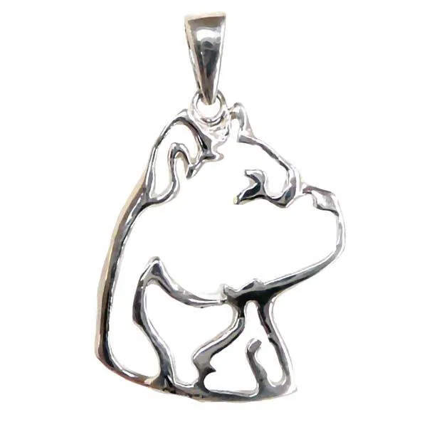 American Staffordshire Terrier Sterling Silver Cut Out Pendants