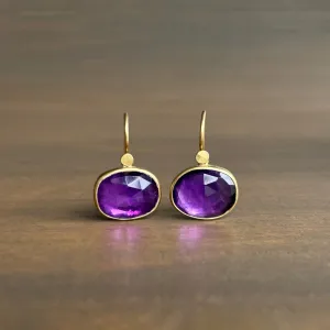 Amethyst Pebble Drop Earrings