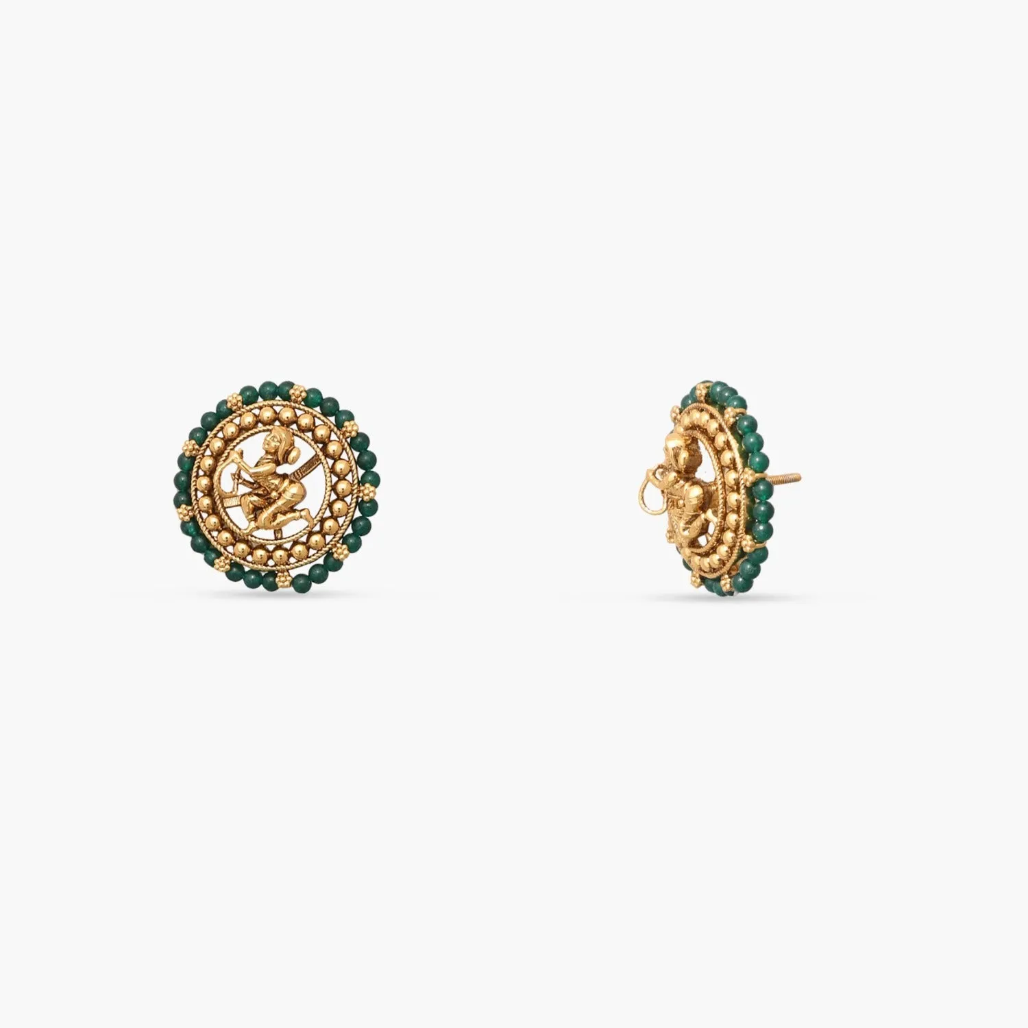 Anutama Nakshi Antique Stud Earrings