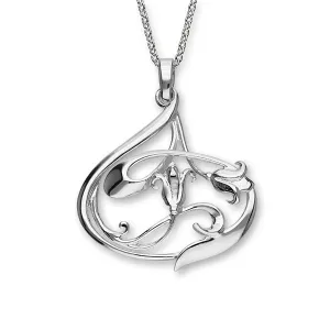 Art Nouveau Silver Pendant P177