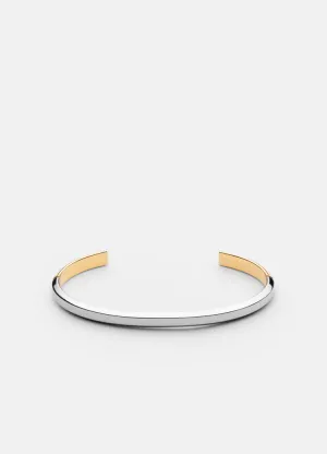 Bangle | Thin Icon Cuff Two Tone | Silver & Gold Plated