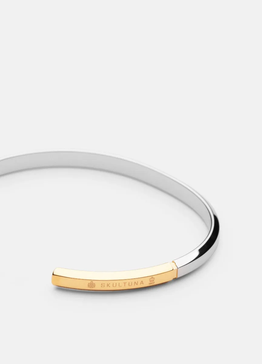 Bangle | Thin Icon Cuff Two Tone | Silver & Gold Plated