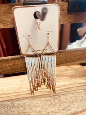 Beaded dangle western boho earrings