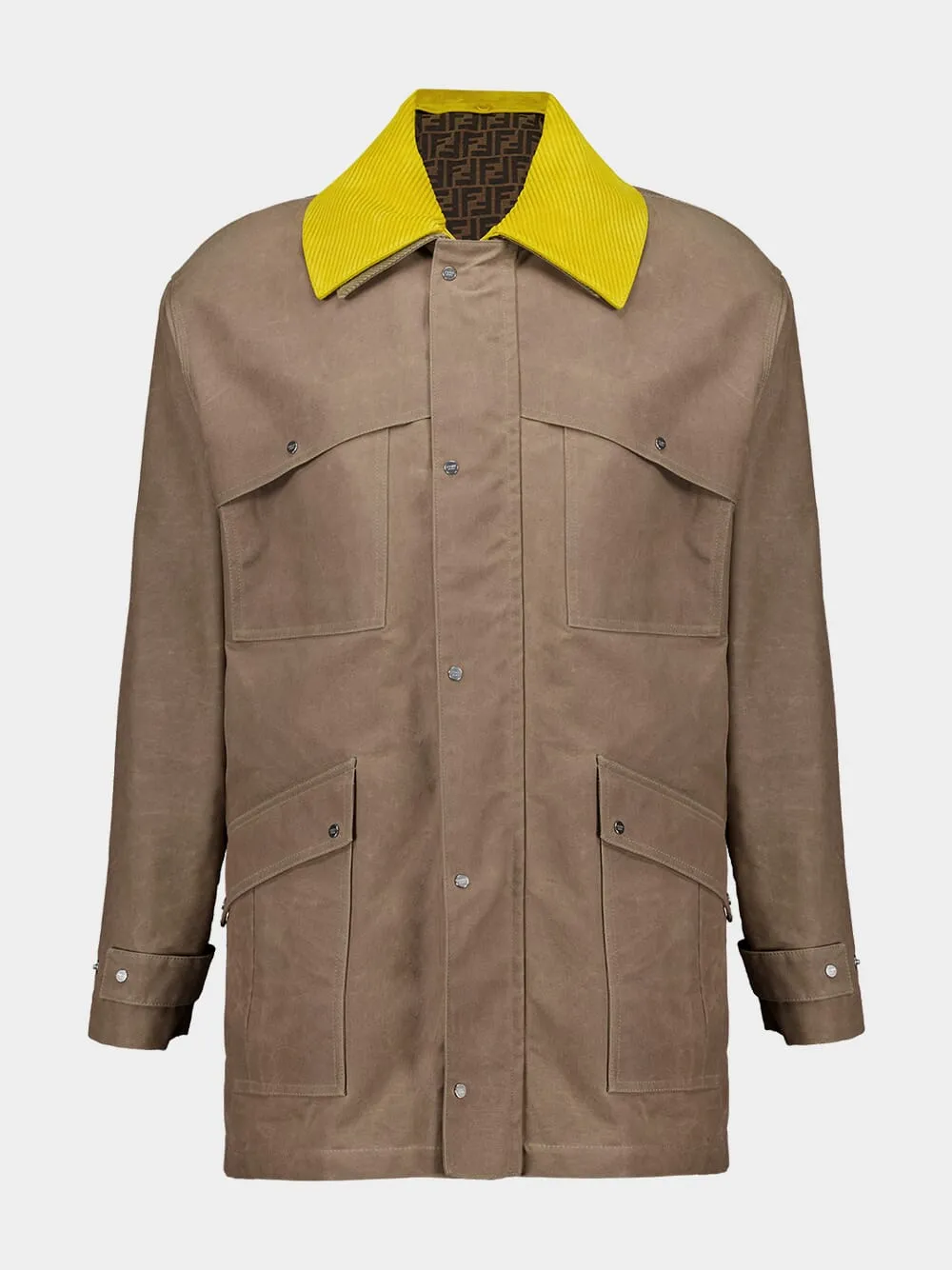 Beige Waxed Cotton Blouson