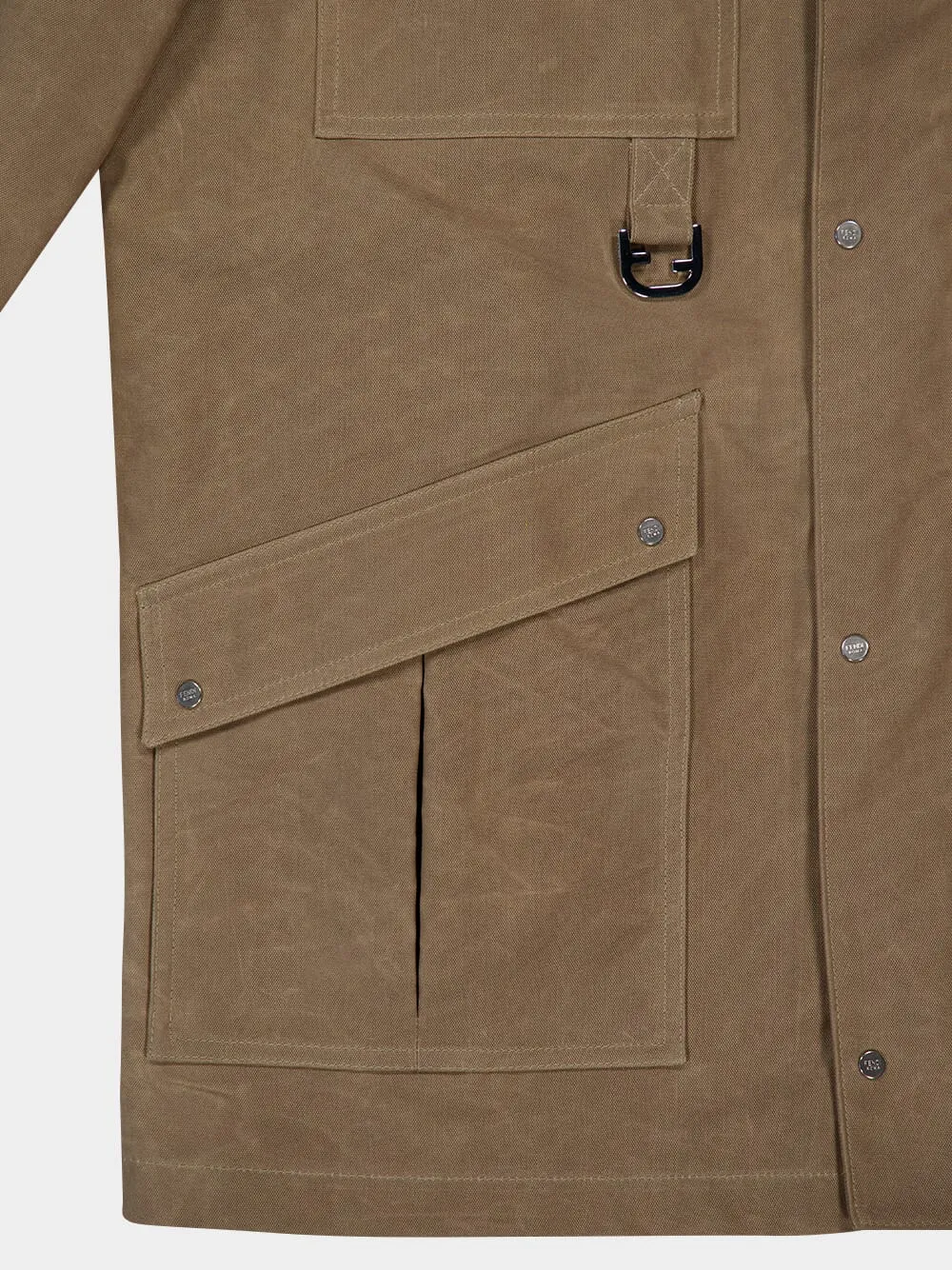 Beige Waxed Cotton Blouson