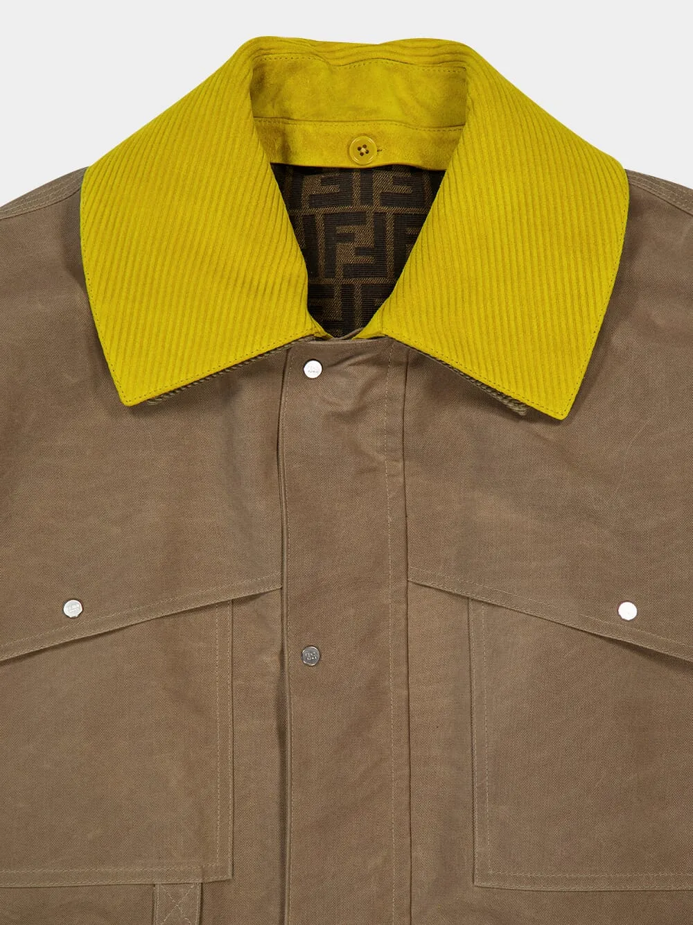 Beige Waxed Cotton Blouson