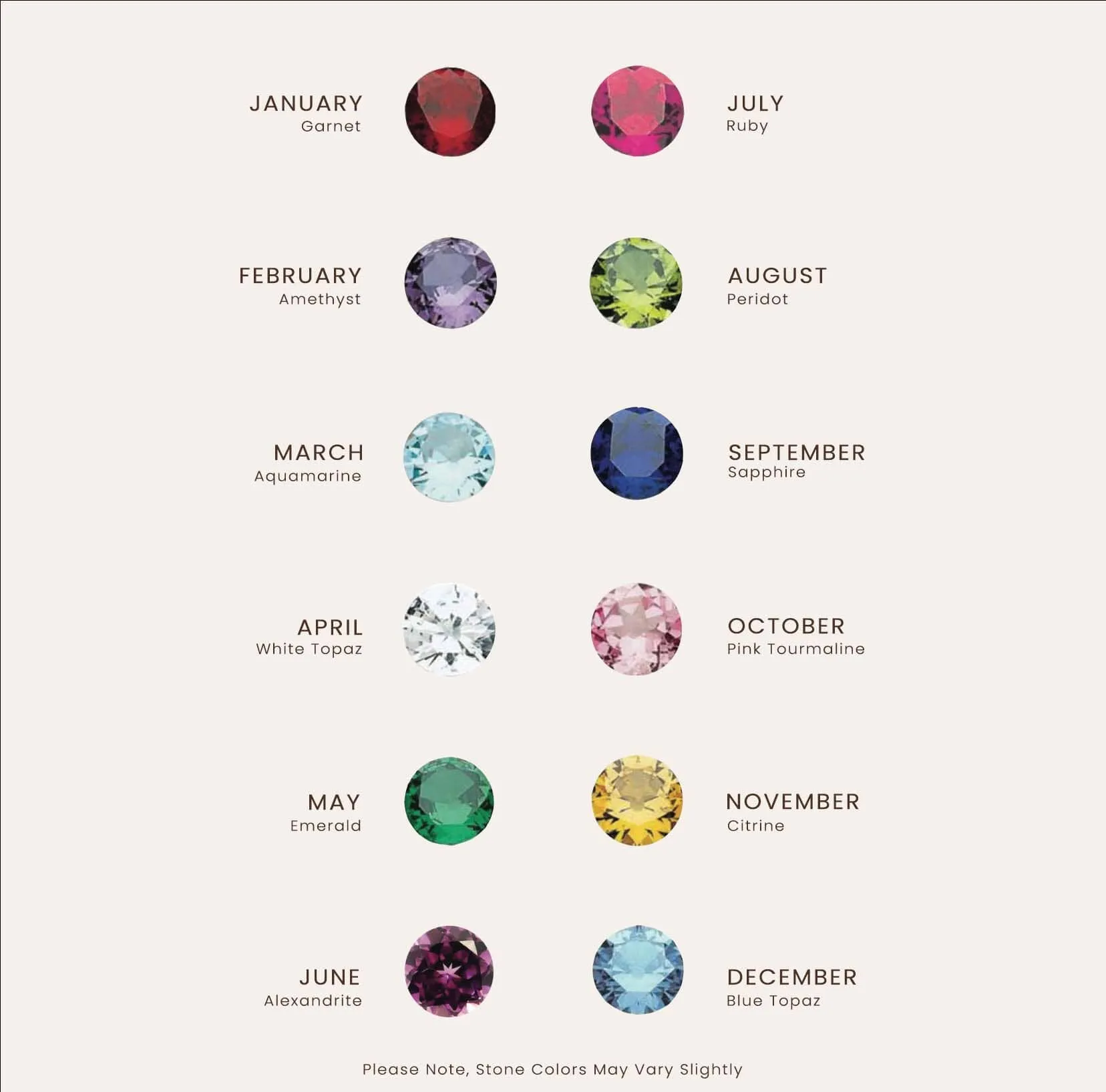 Birthstone Charms