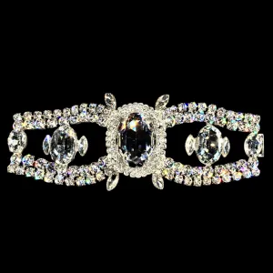 Bracelet Large Regal Oval Clear Crystals