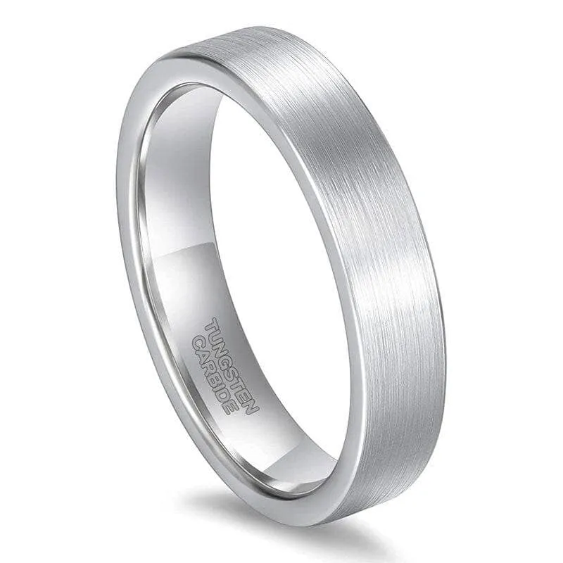 Brushed Tungsten Wedding Band