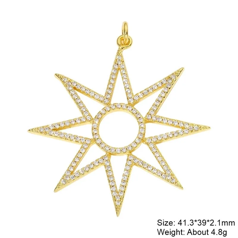 Casual Elegant Classic Style Cross Copper Plating Inlay Zircon 18k Gold Plated White Gold Plated Charms