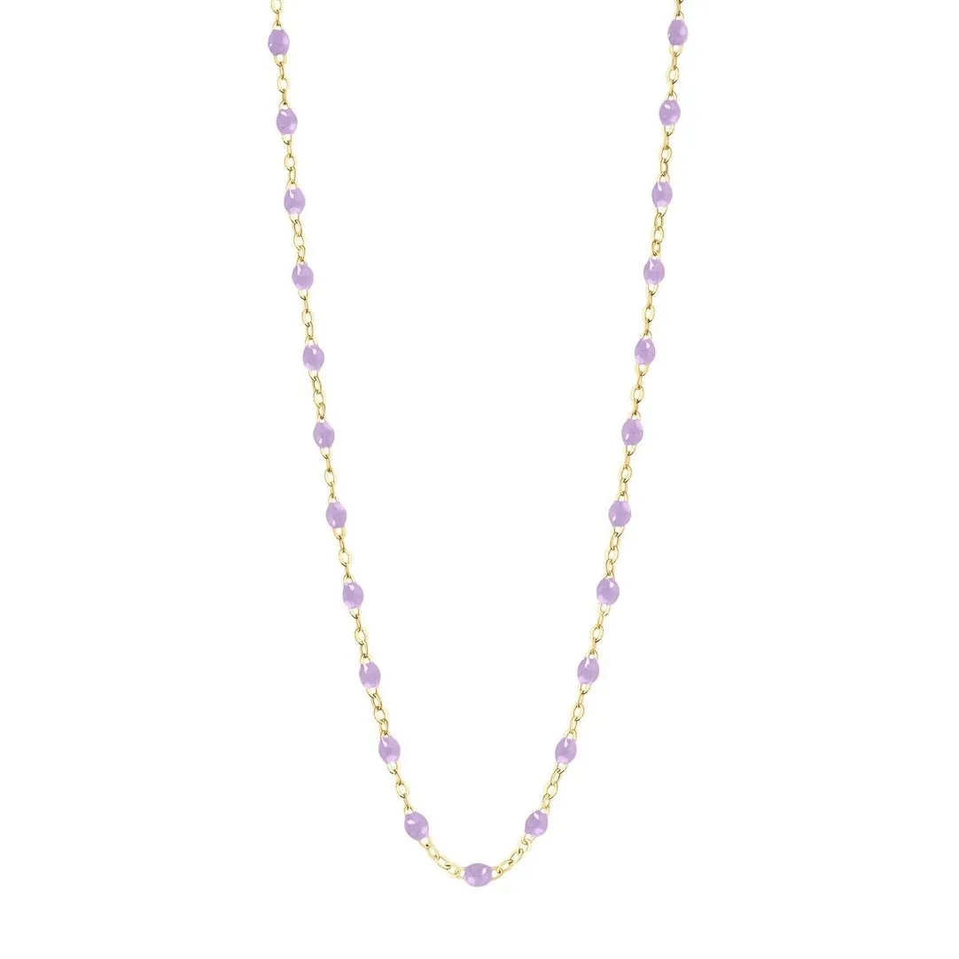 Classic Gigi Lilac necklace, yellow gold, 16.5"