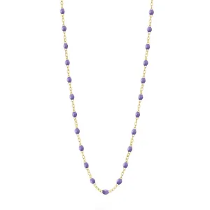 Classic Gigi Mauve necklace, yellow gold, 16.5"