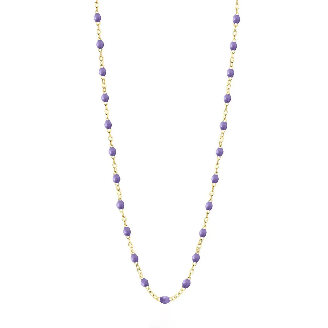 Classic Gigi Mauve necklace, yellow gold, 16.5"