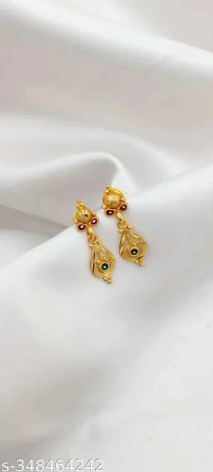 Classy Fabric Stud Earrings with 1Gram Gold Plating