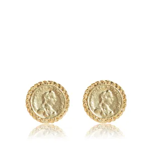 Coin Stud Earrings