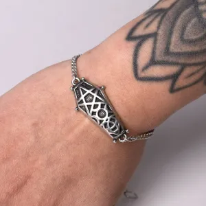 Darkness Meets Elegance With Our Stunning Hex Coffin Bracelet