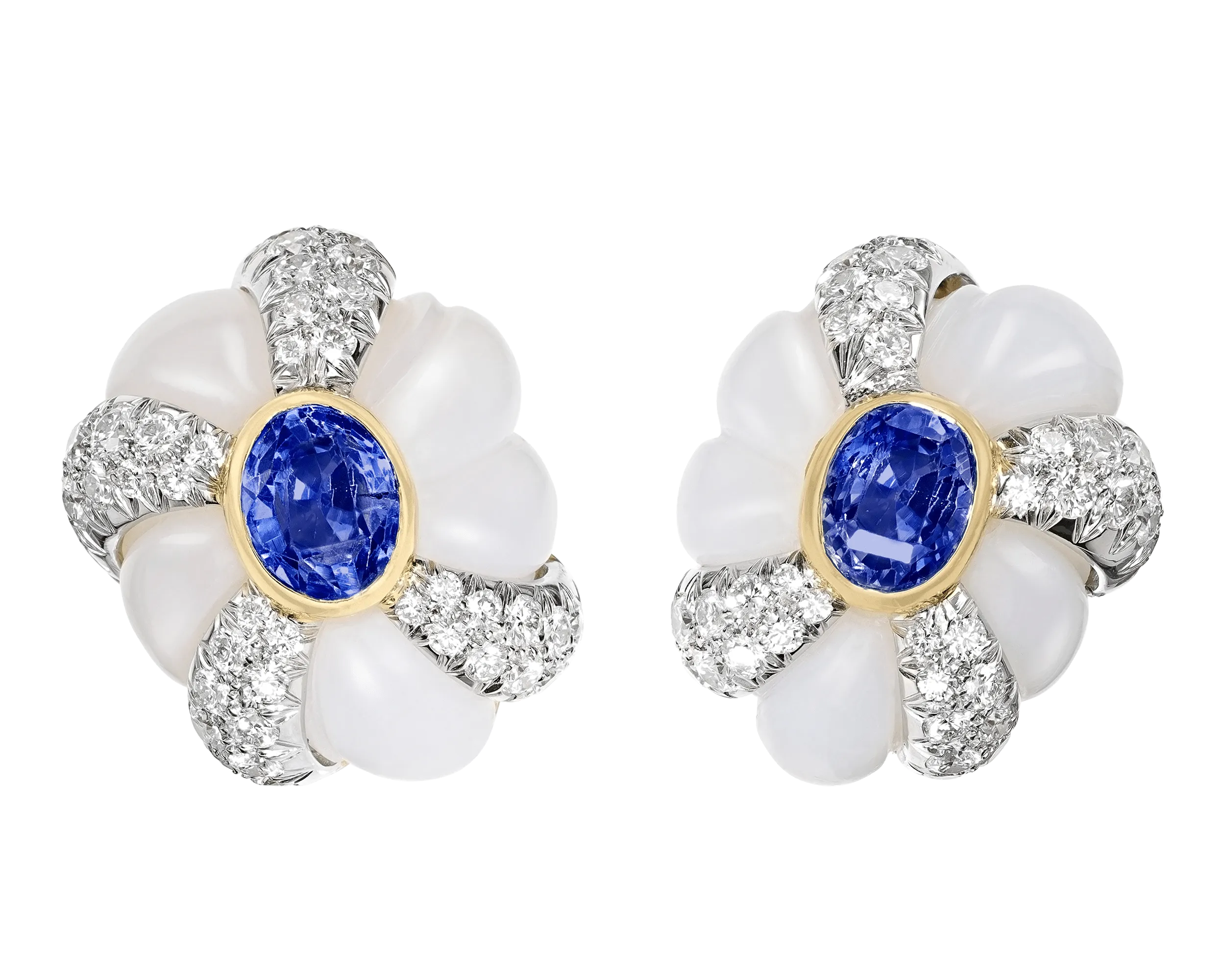 David Webb Sapphire Earrings, 10.51 Carats