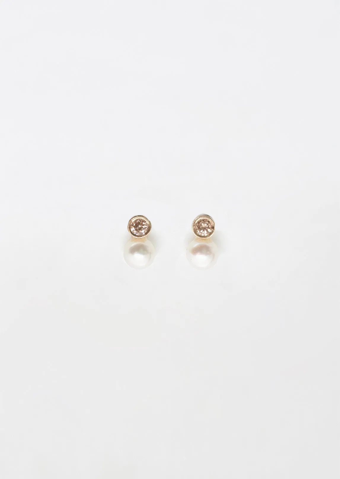 Diamond Pearl Studs