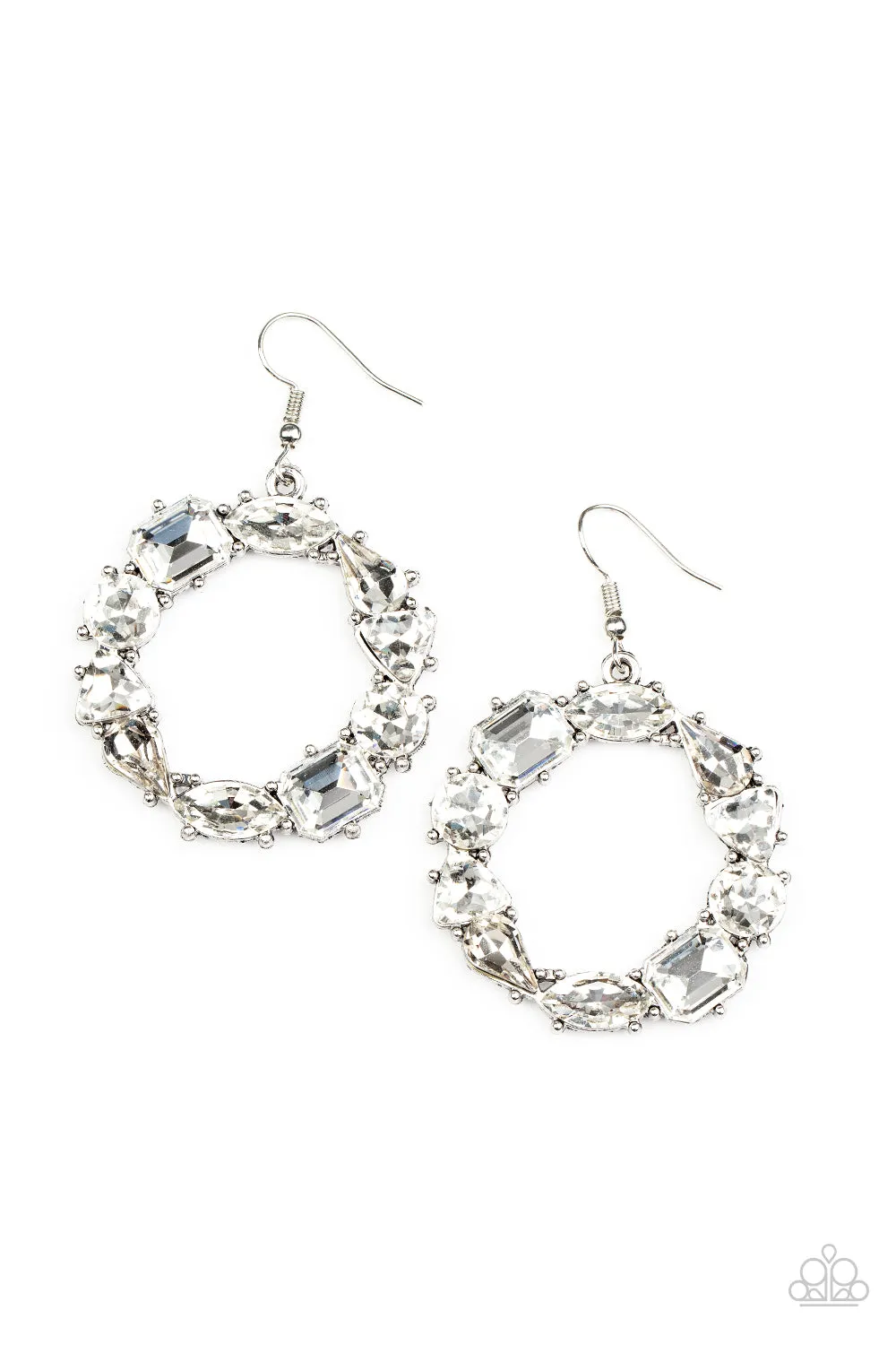 Earrings GLOWING in Circles - White Earring FINAL