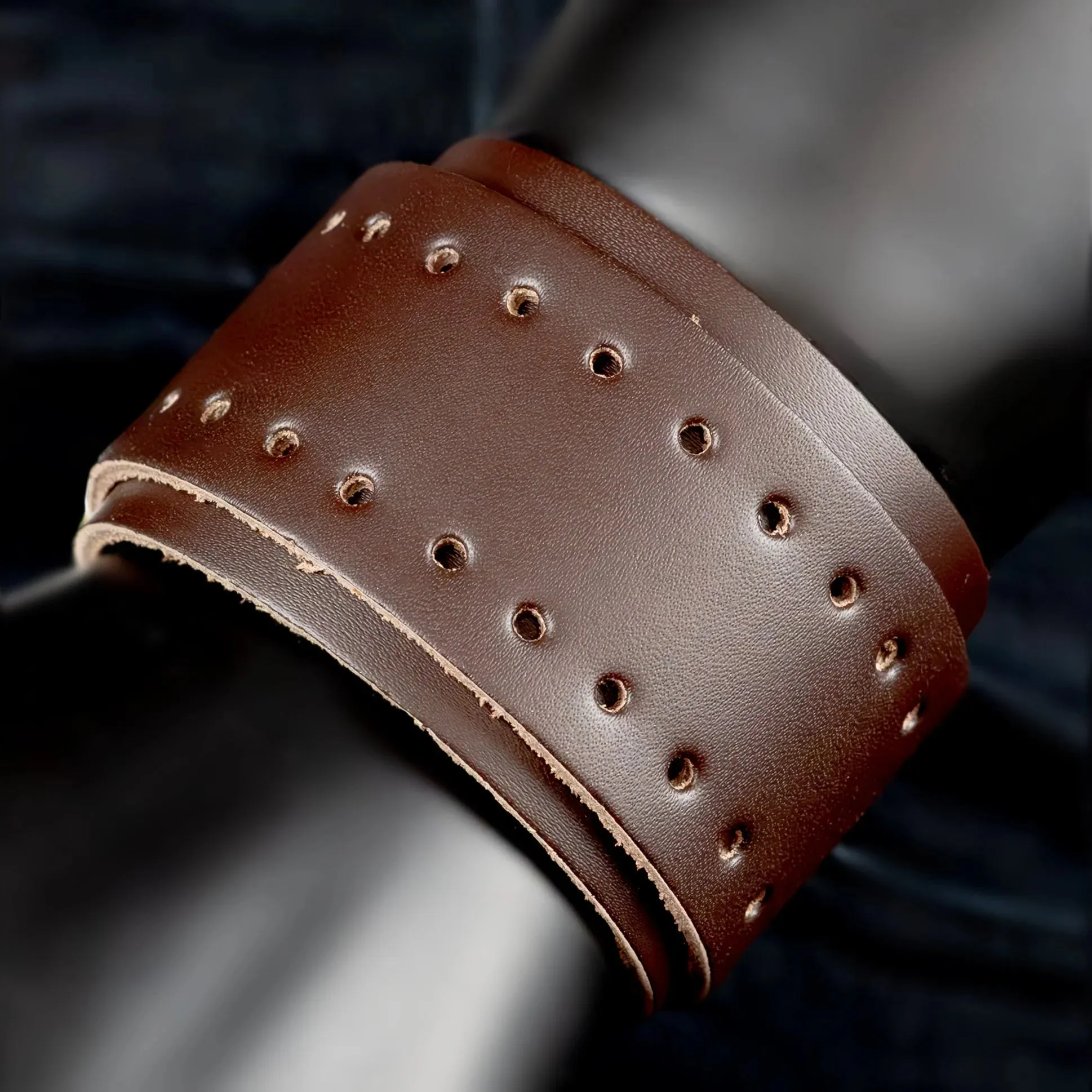 Eberto Buckled Leather Cuff