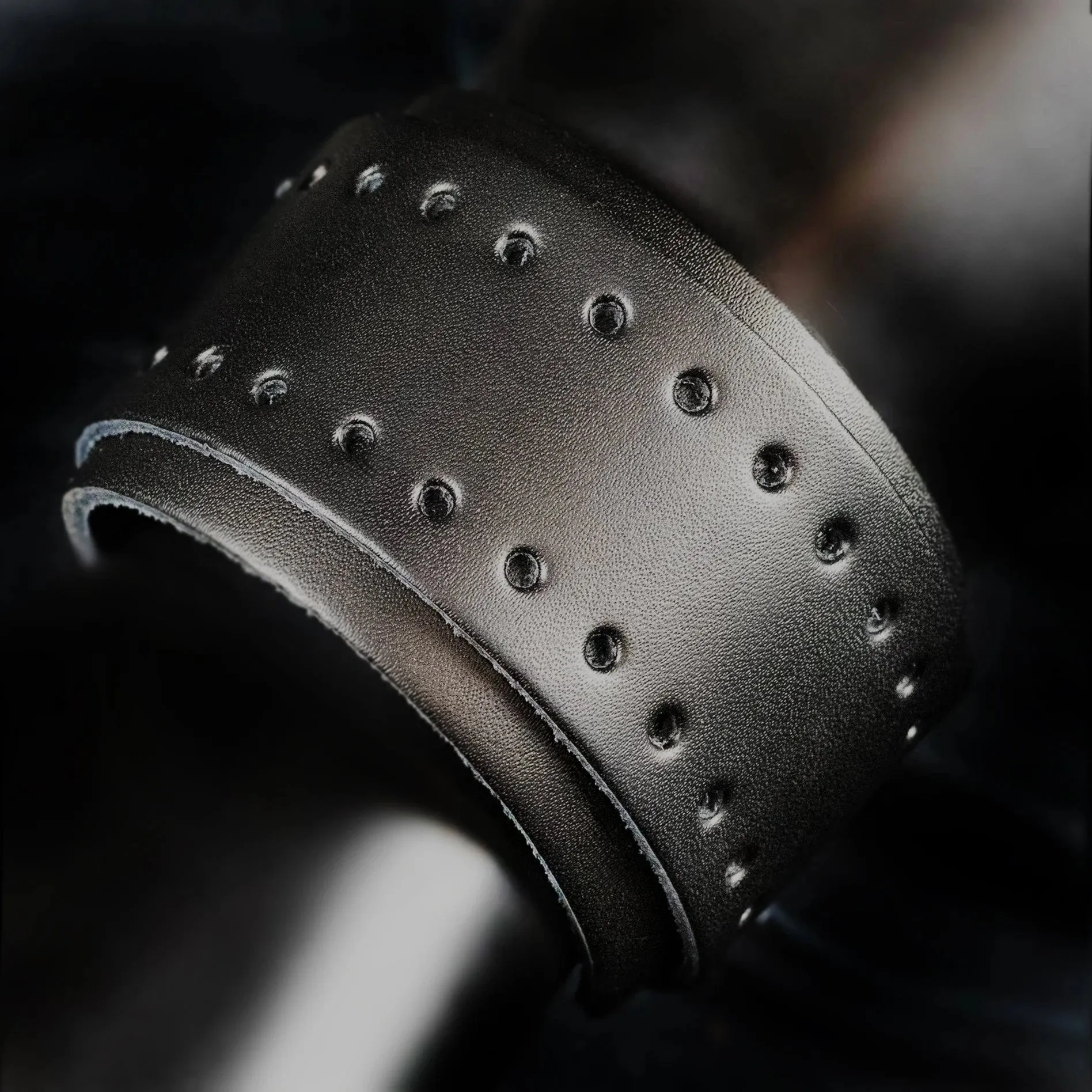 Eberto Buckled Leather Cuff