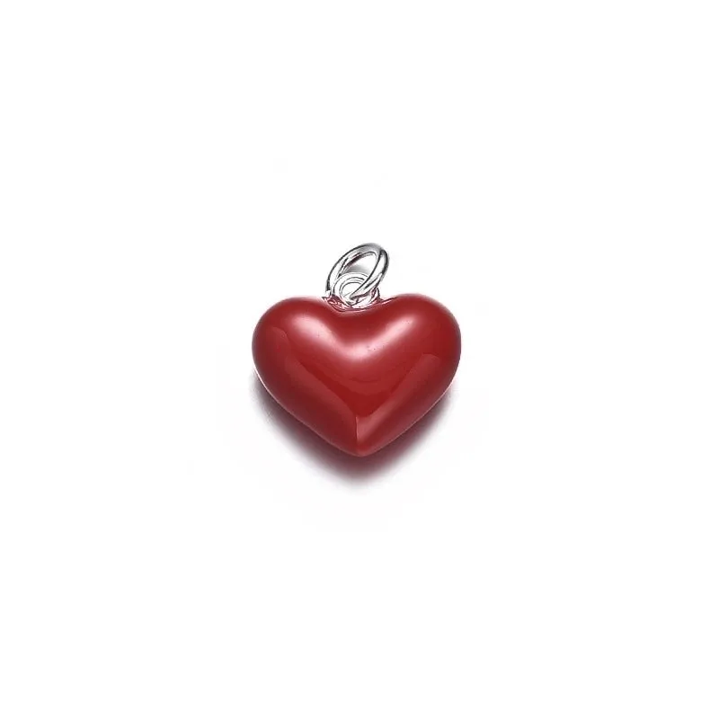 Elegant Sweet Heart Shape Sterling Silver Charms