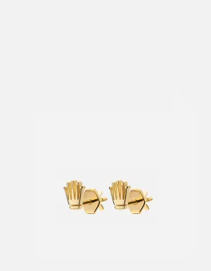 Empire Stud Earrings, Gold Vermeil