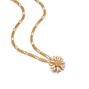 English Daisy Necklace 18ct Gold Plate