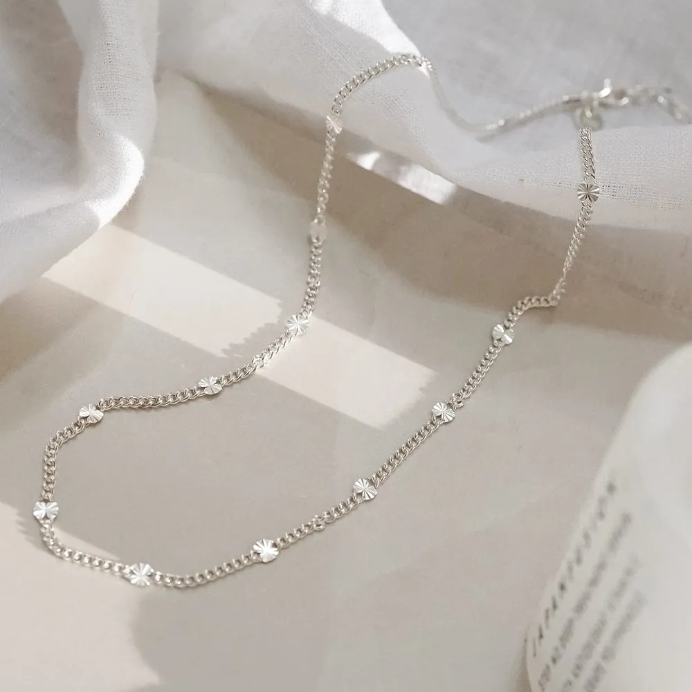 Estée Lalonde Sunburst Chain Necklace Sterling Silver